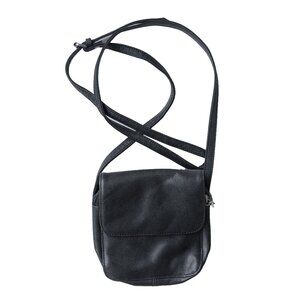 Hobo International Bag Vintage 90s Black Organizer Built-In Wallet Crossbody Bag